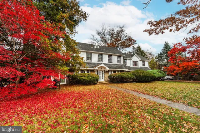 front view of a house with a patio