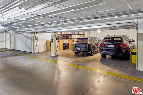 a view of a garage