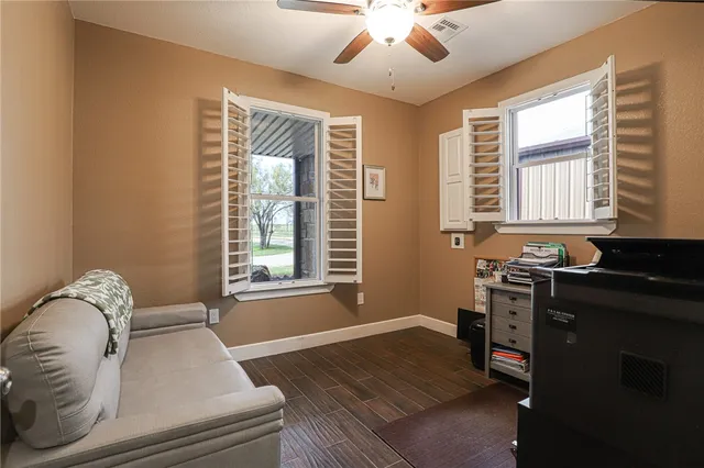 a bed room with a bed and a couch