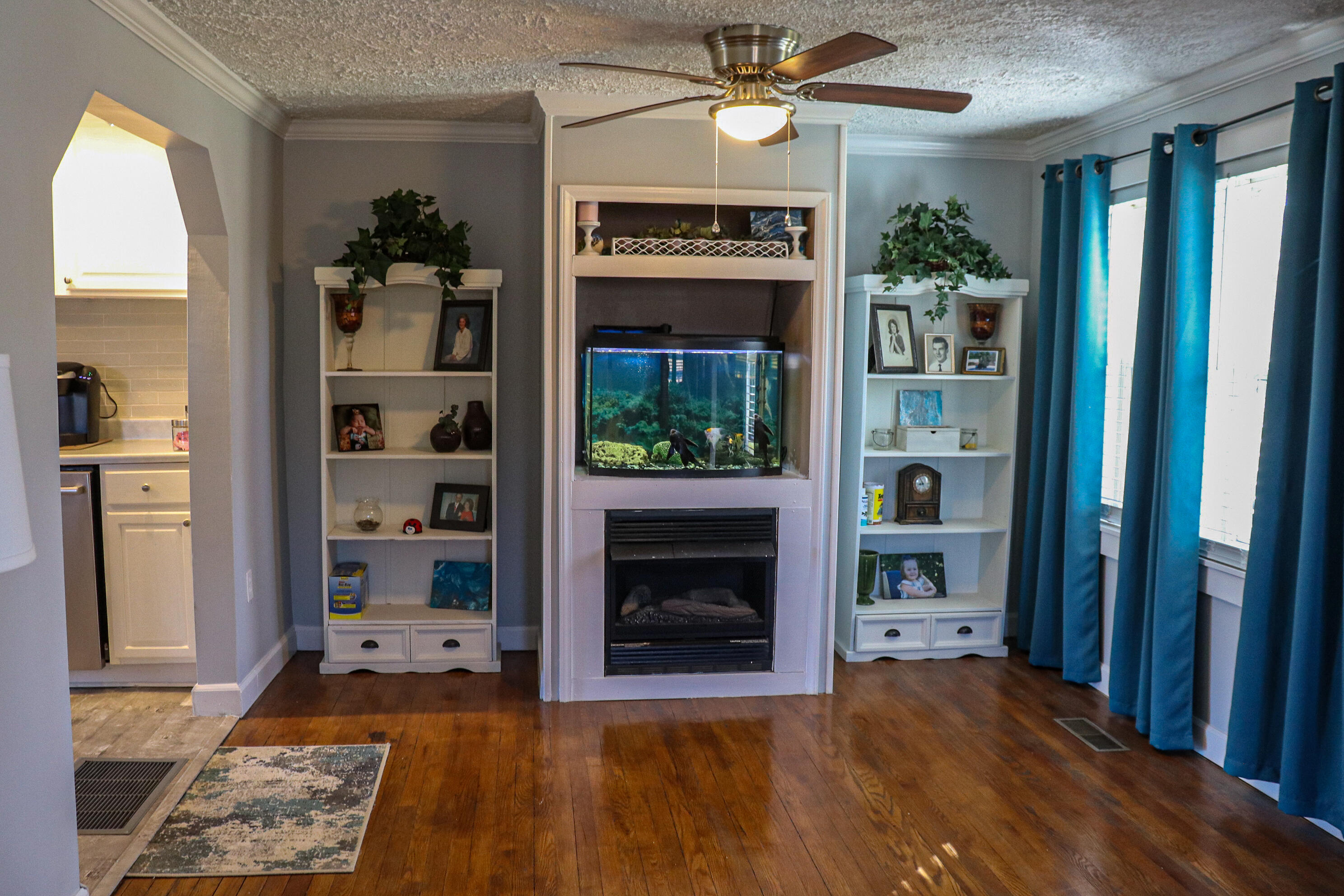 2663 Bethlehem Church Road Northeast Pilot, VA 24138 - Photo 12 of 24 a living room with furniture and a fireplace