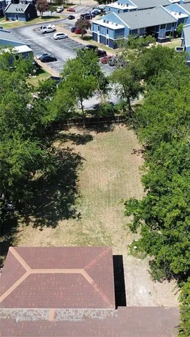 a view of a yard with plants