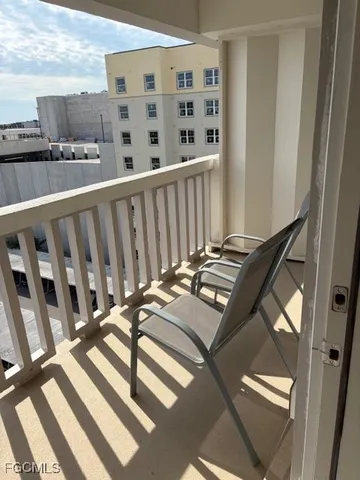 a view of a balcony