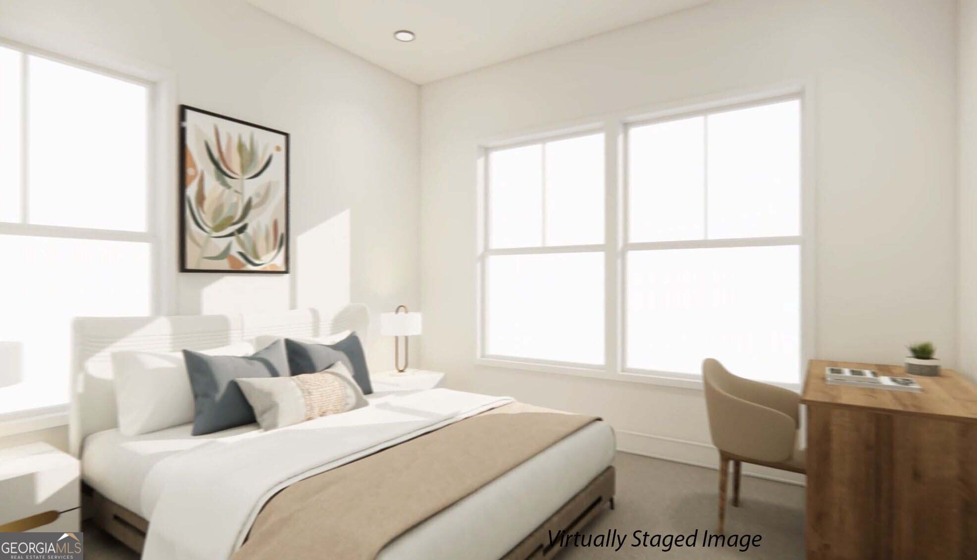 1020 Oak Valley Road Greensboro, GA 30642 - Photo 9 of 64 a bedroom with a bed and a chair next to a window