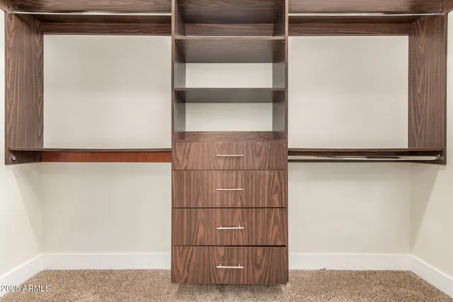 a view of a walk in closet