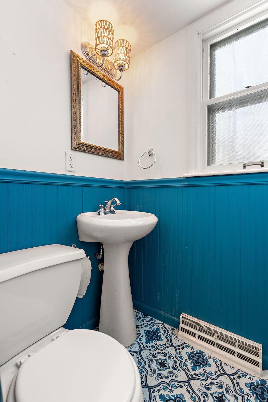 12322 Alexander Street Cedar Lake, IN 46303 - Photo 11 of 21 a bathroom with a toilet sink and mirror