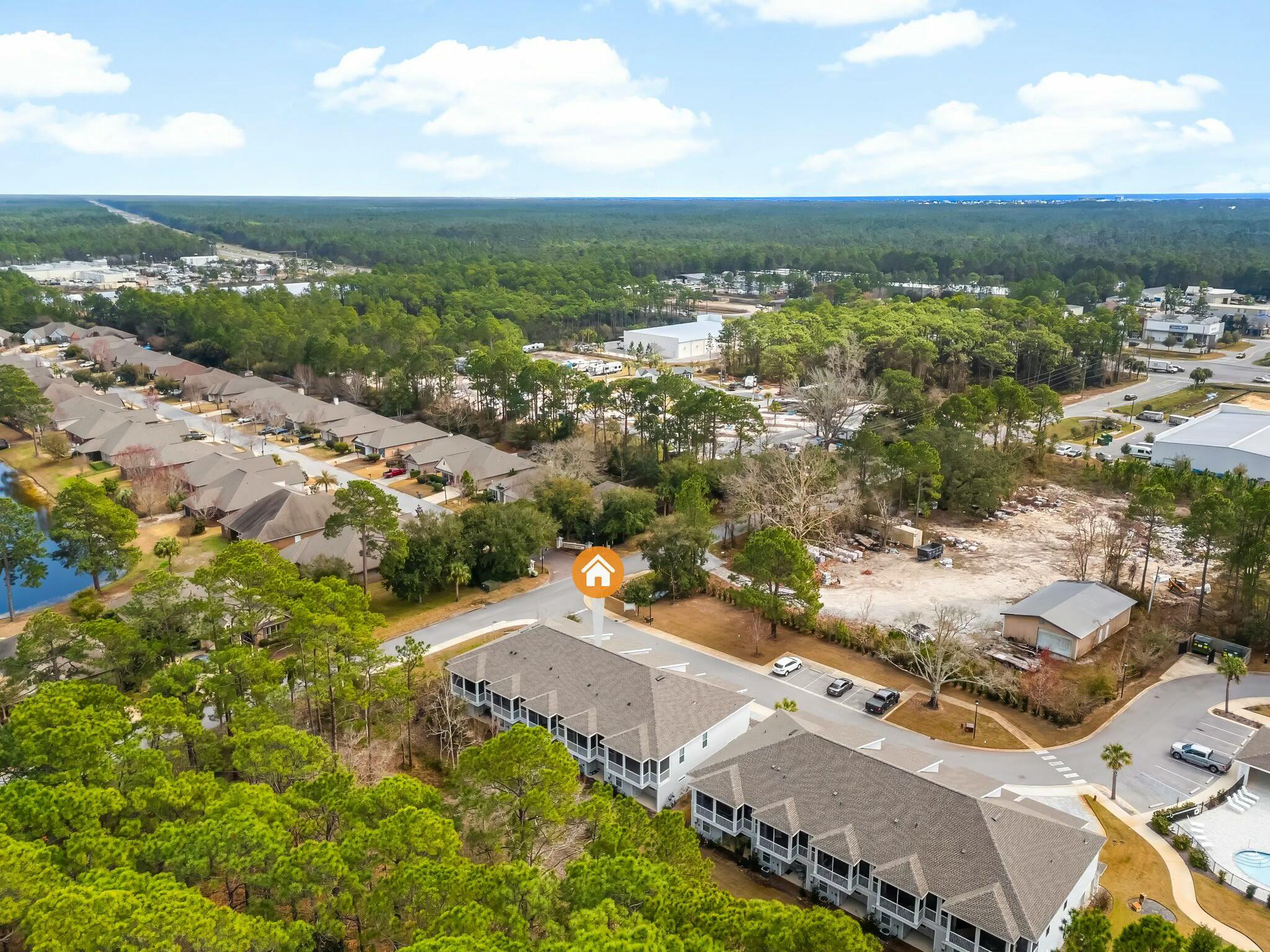 22 Kara Lake Drive Santa Rosa Beach, FL 32459 - Photo 43 of 44 an aerial view of residential houses with outdoor space