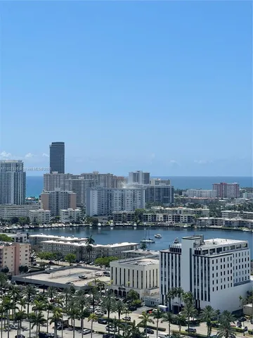 a view of city and a lake