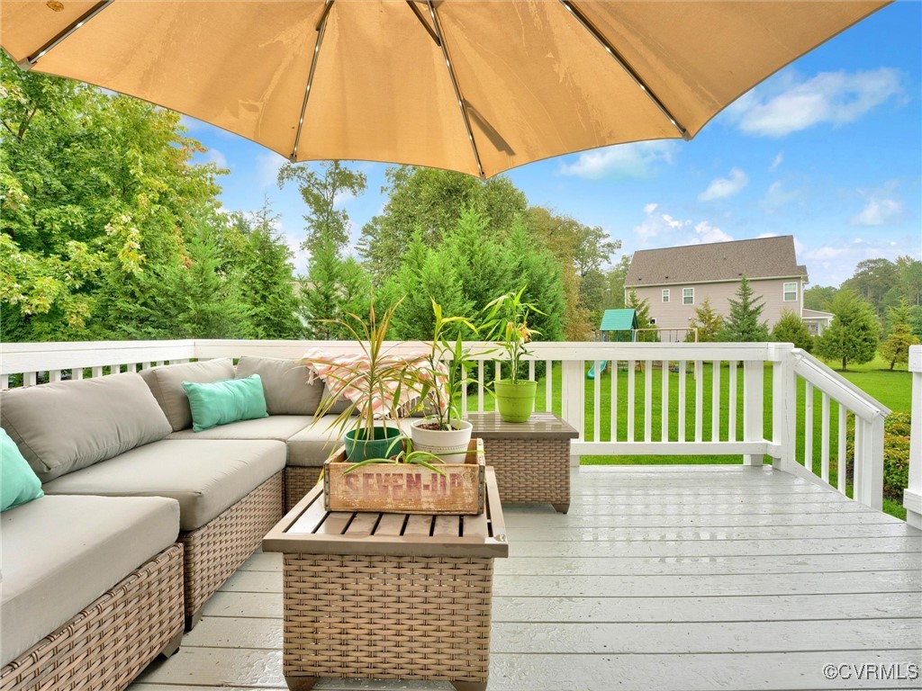 10168 Kellys Bluff Run Ashland, VA 23005 - Photo 41 of 50 a view of a patio on the deck