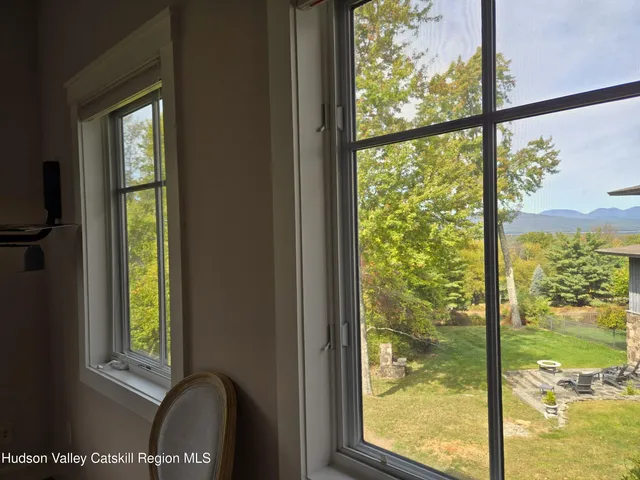 a view of lake from balcony