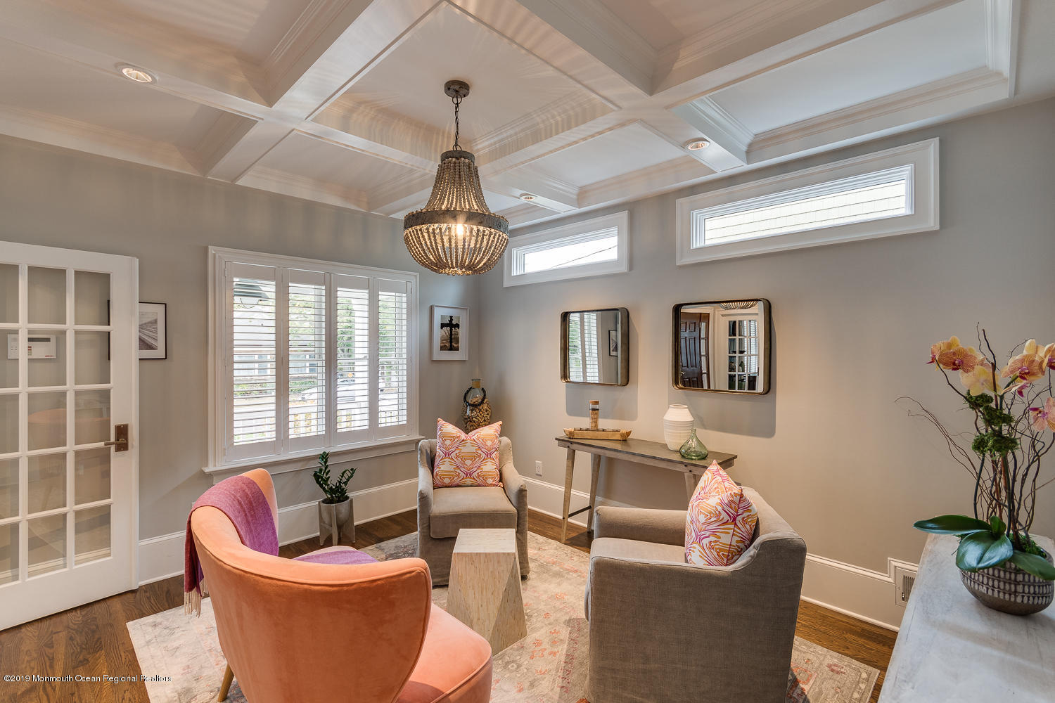 7 Lakeside Avenue Rumson, NJ 07760 - Photo 11 of 22 Dining Room with Coffered Ceilings