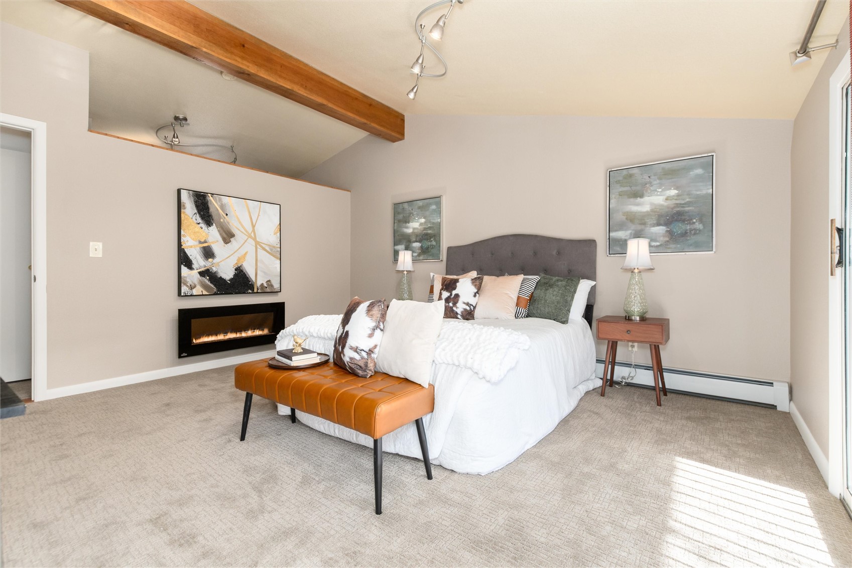163 High Tor Road, Unit 7 Breckenridge, CO 80424 - Photo 15 of 42 a bed room with a bed and a painting on the wall