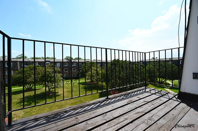 a view of a balcony with a book