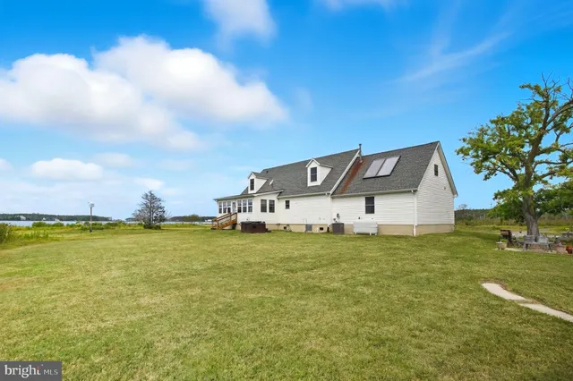 a view of outside space with a lake view