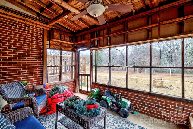 a room with furniture and a potted plant
