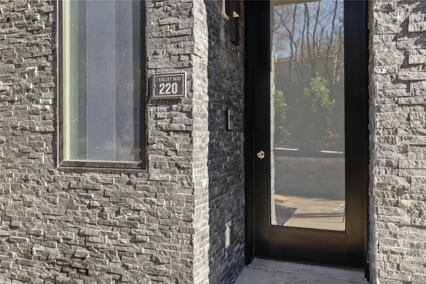 a view of a door of the house