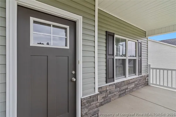 a view of front door of house