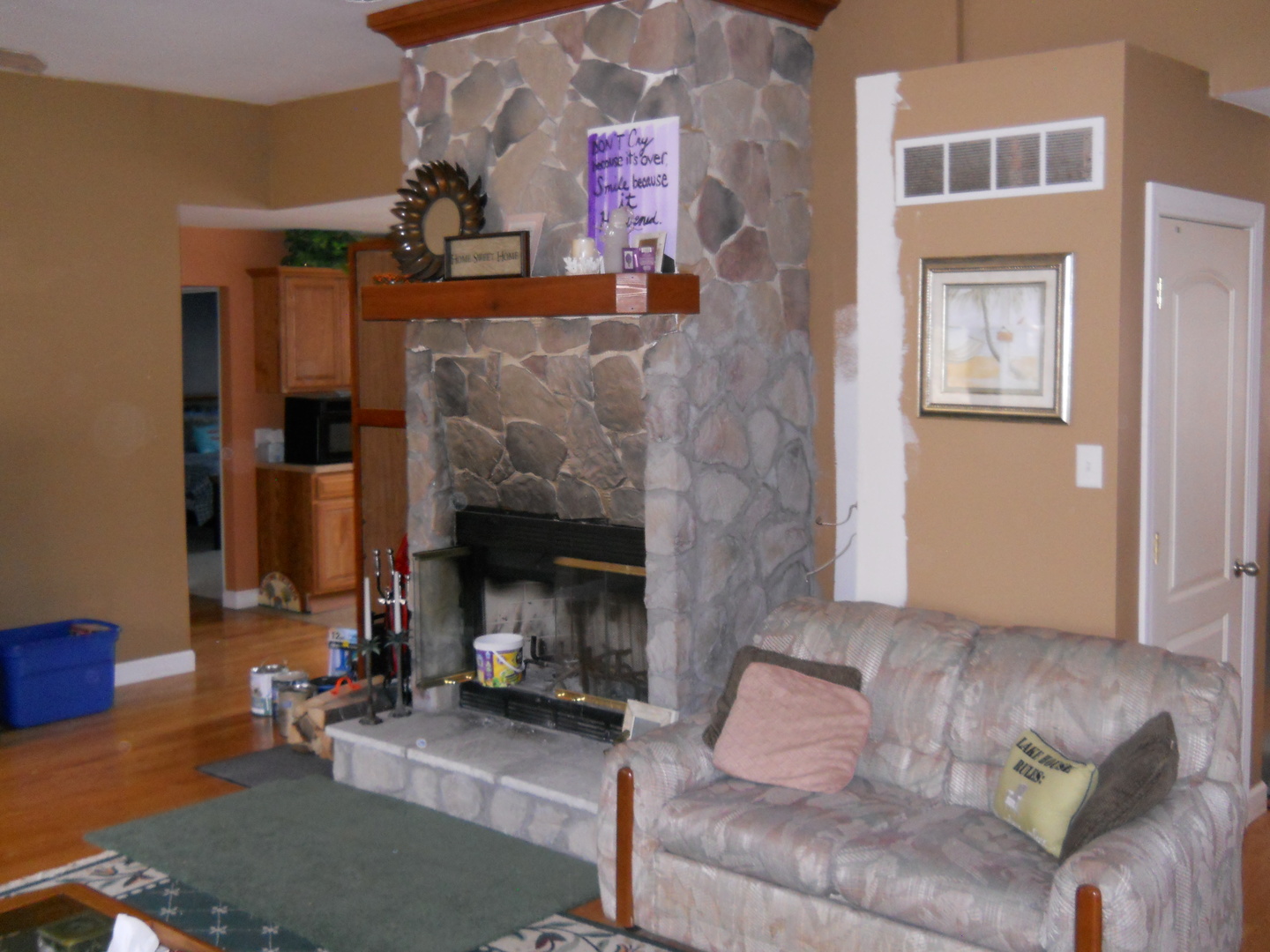 7 Cedar Lane Putnam, IL 61560 - Photo 5 of 11 a living room with furniture and a fireplace