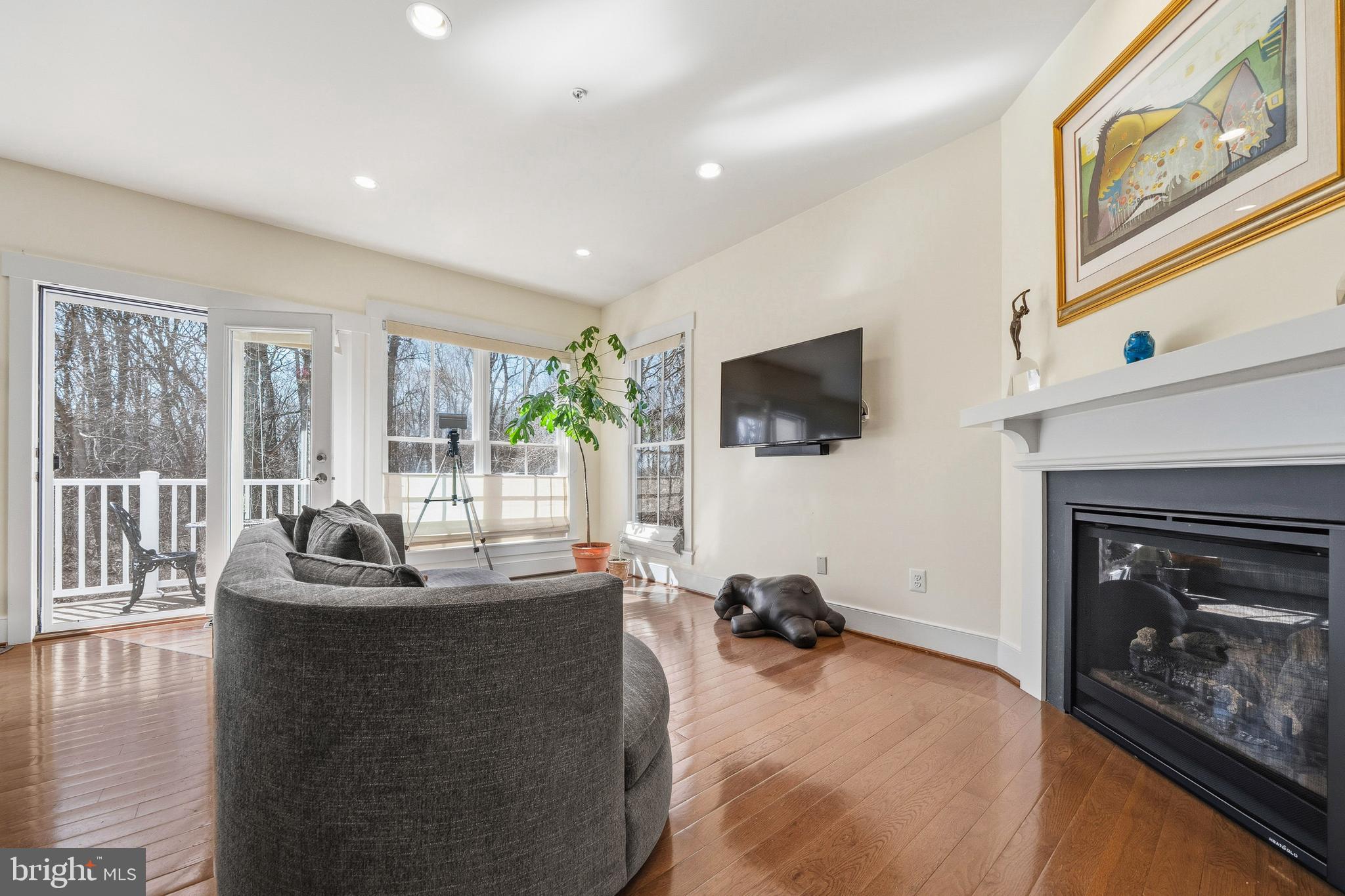 9530 Ament Street Silver Spring, MD 20910 - Photo 16 of 55 a living room with fireplace furniture and a flat screen tv