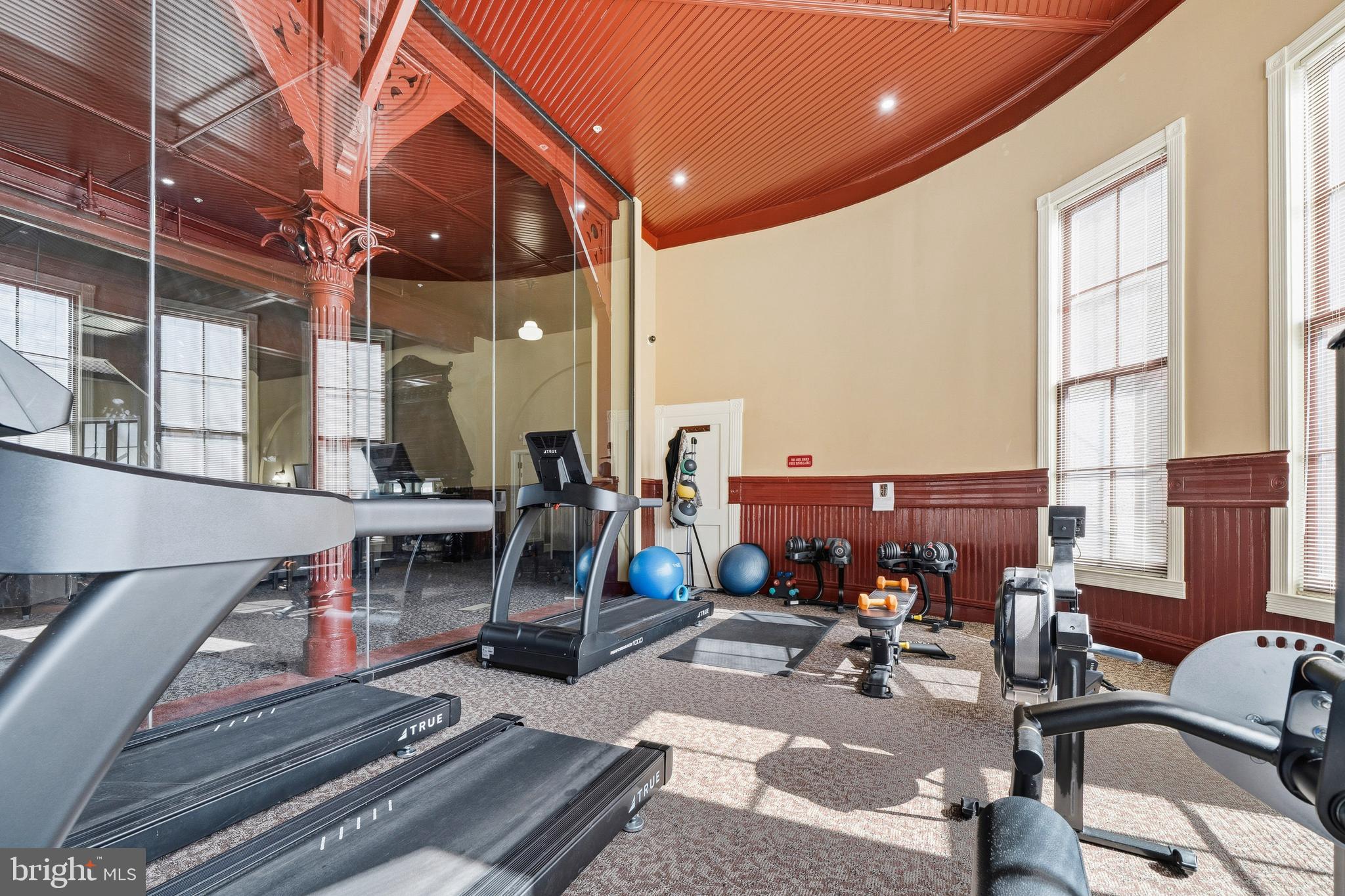 9530 Ament Street Silver Spring, MD 20910 - Photo 45 of 55 a view of a gym with many windows