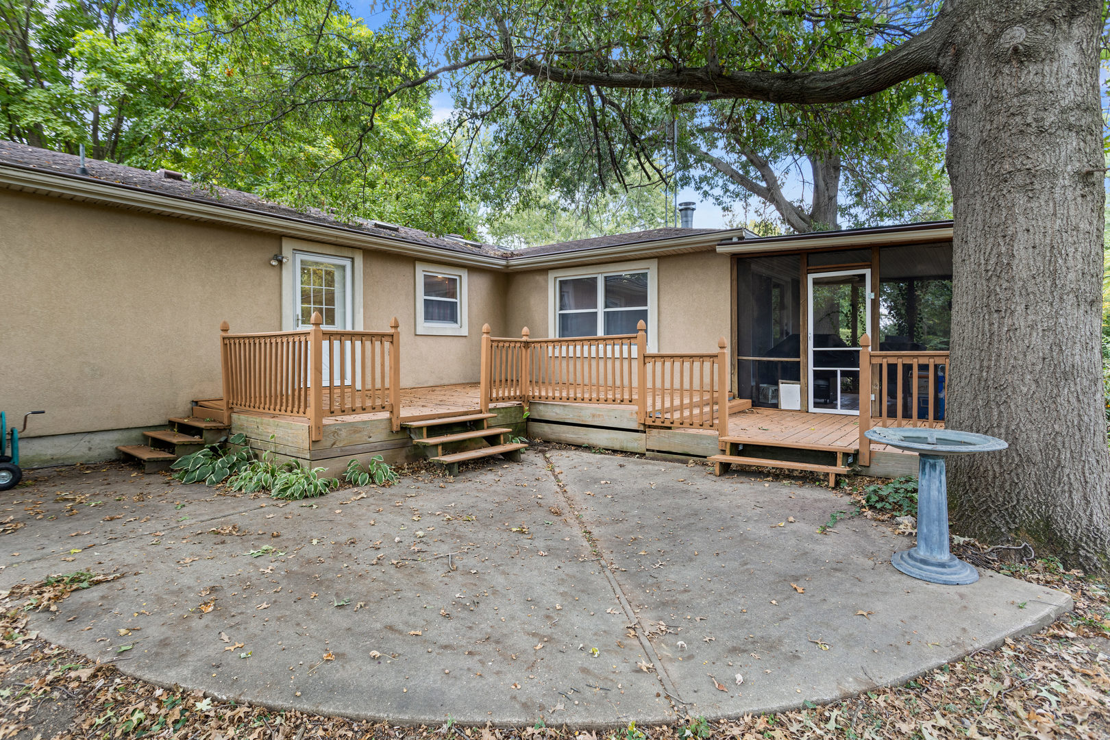2073 Coyote Run Road Monticello, IL 61856 - Photo 37 of 42 a view of backyard with deck and outdoor seating