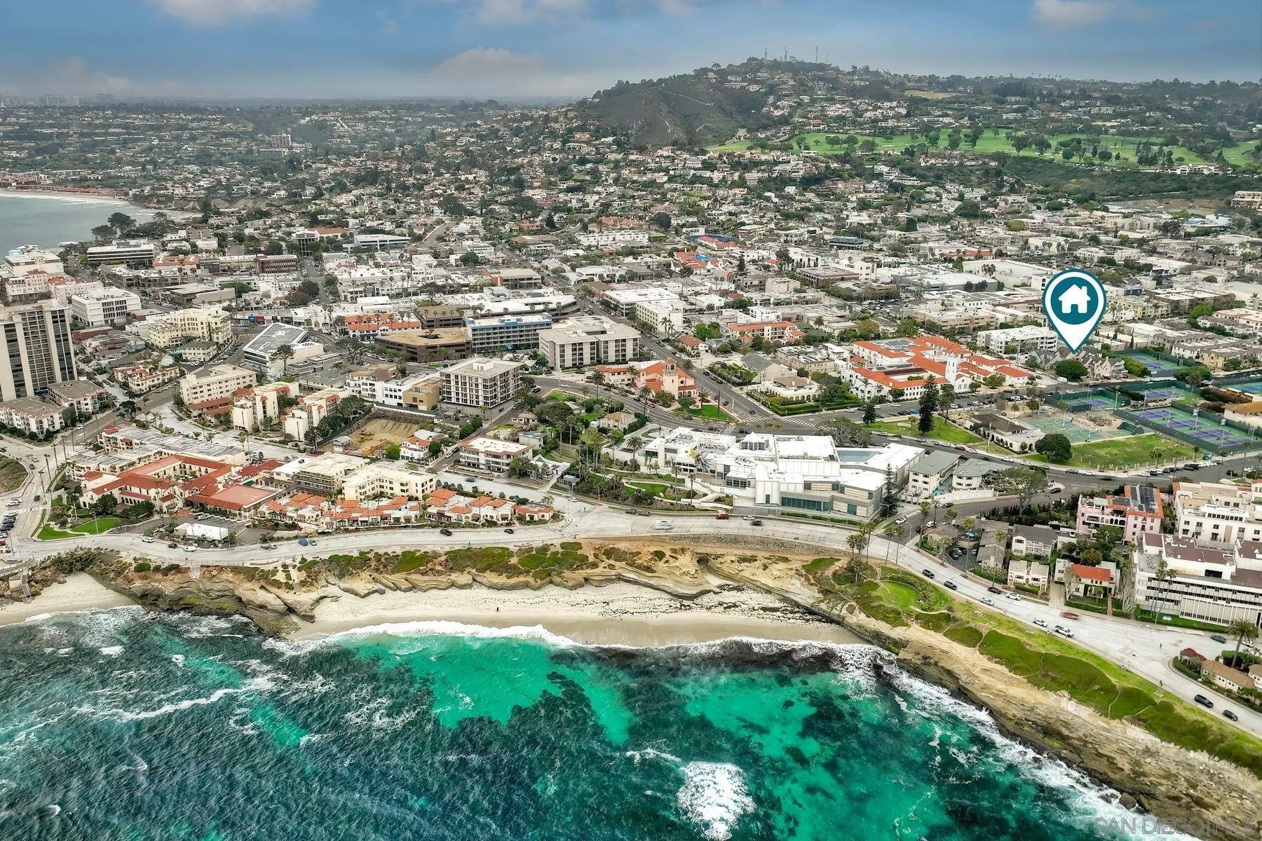 7635 Draper Avenue La Jolla, CA 92037 - Photo 11 of 43 an aerial view of residential houses with outdoor space