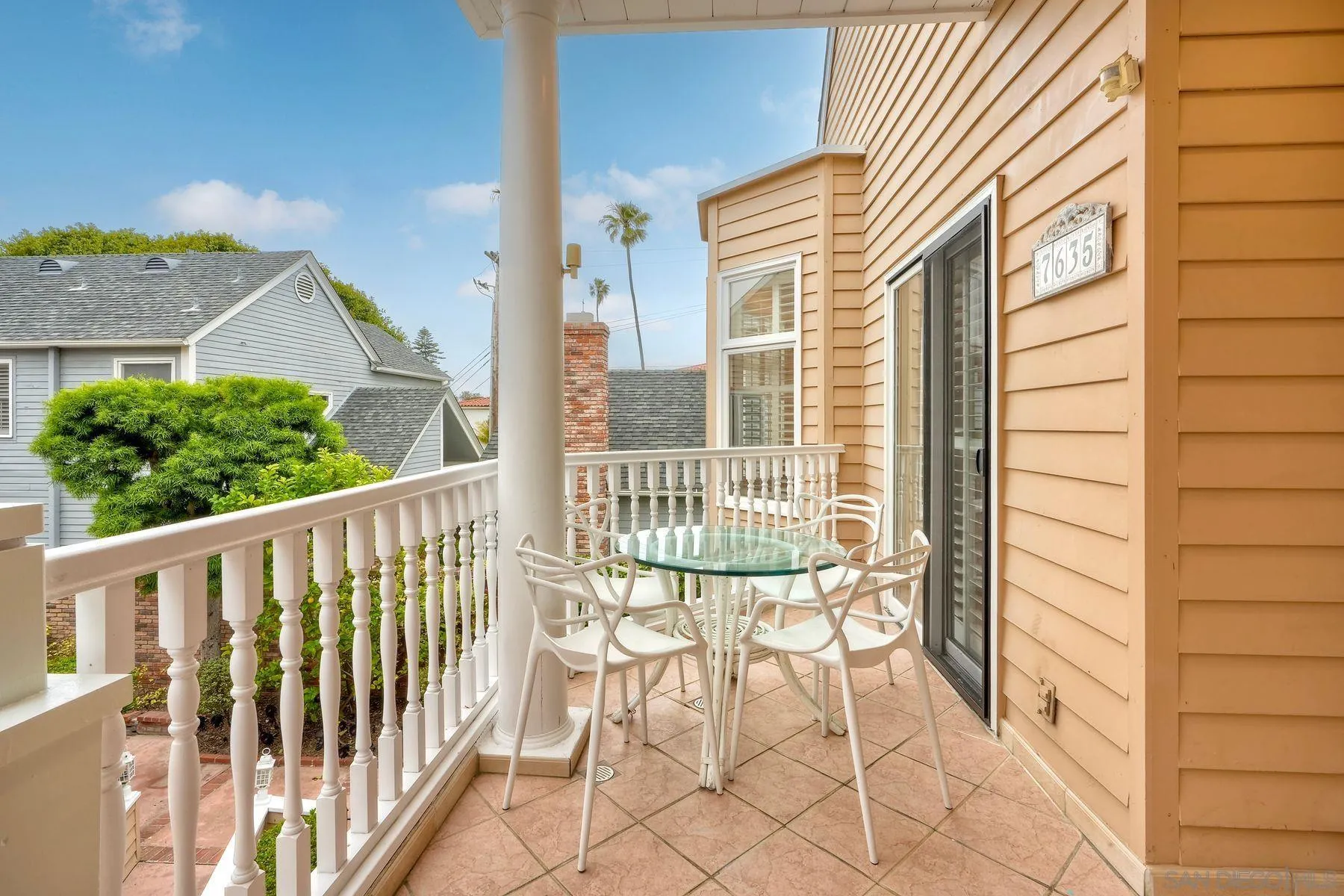7635 Draper Avenue La Jolla, CA 92037 - Photo 17 of 43 a view of a two chairs and table in the balcony