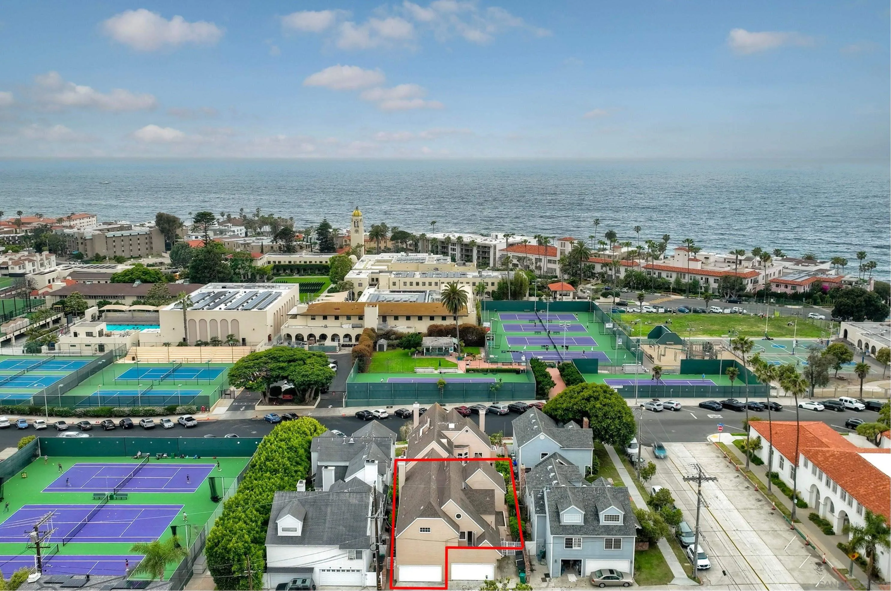 7635 Draper Avenue La Jolla, CA 92037 - Photo 2 of 43 an aerial view of a city with lots of residential buildings ocean and mountain view in back