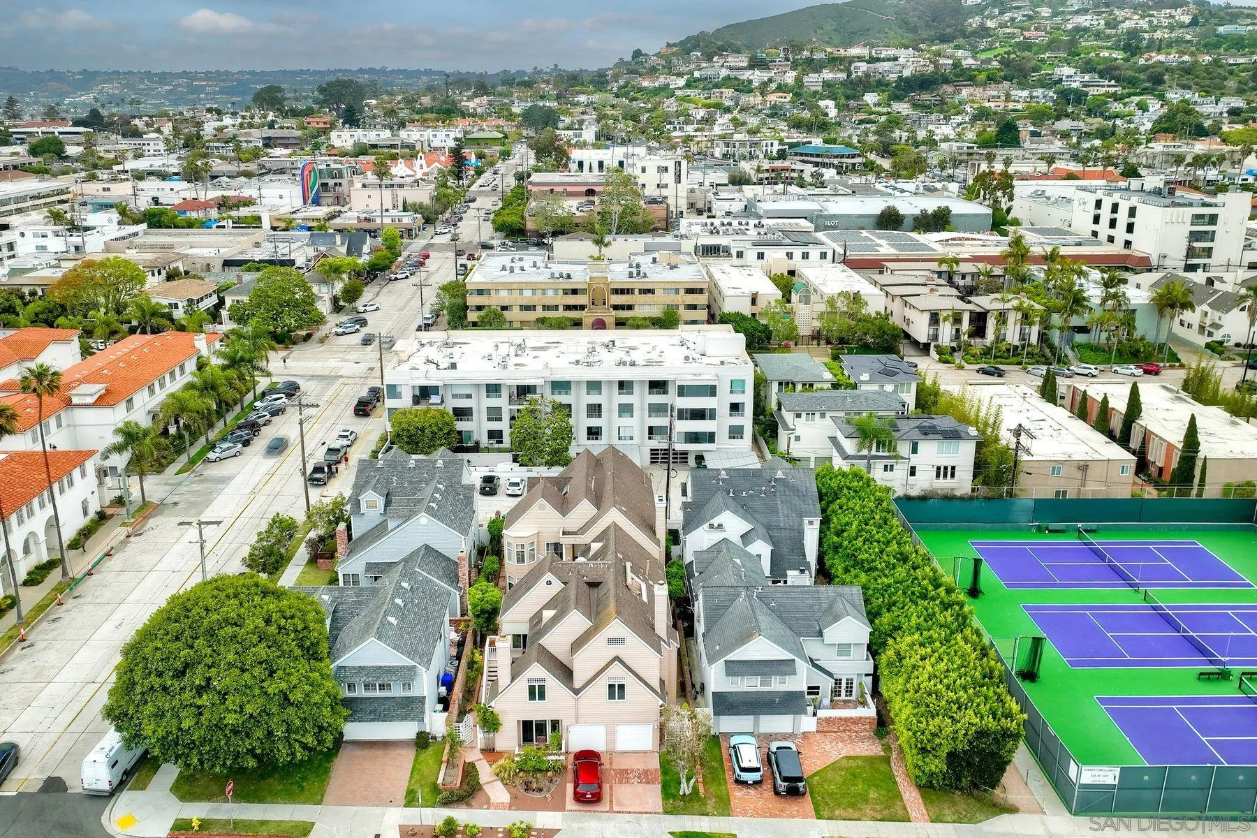7635 Draper Avenue La Jolla, CA 92037 - Photo 5 of 43 an aerial view of residential houses with outdoor space