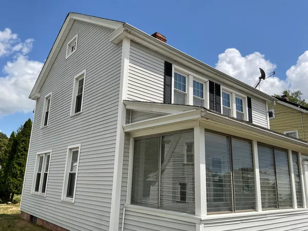 a front view of a house