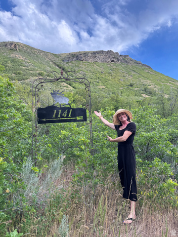 1141 South Oak Leaf Lane Springville, UT 84663 - Photo 138 of 147 Custom wrought iron address sign with stylized elk detail