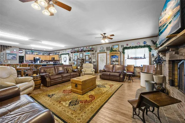 a view of a dinning table and chairs in the room