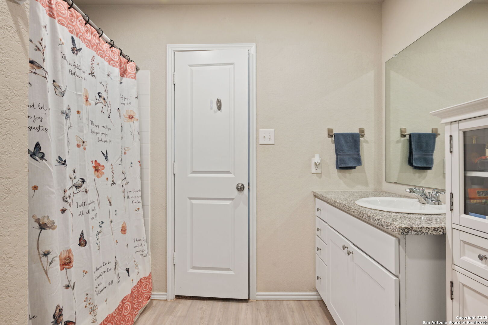 439 Agave Circle Jourdanton, TX 78026 - Photo 18 of 27 a bathroom with a sink and a mirror