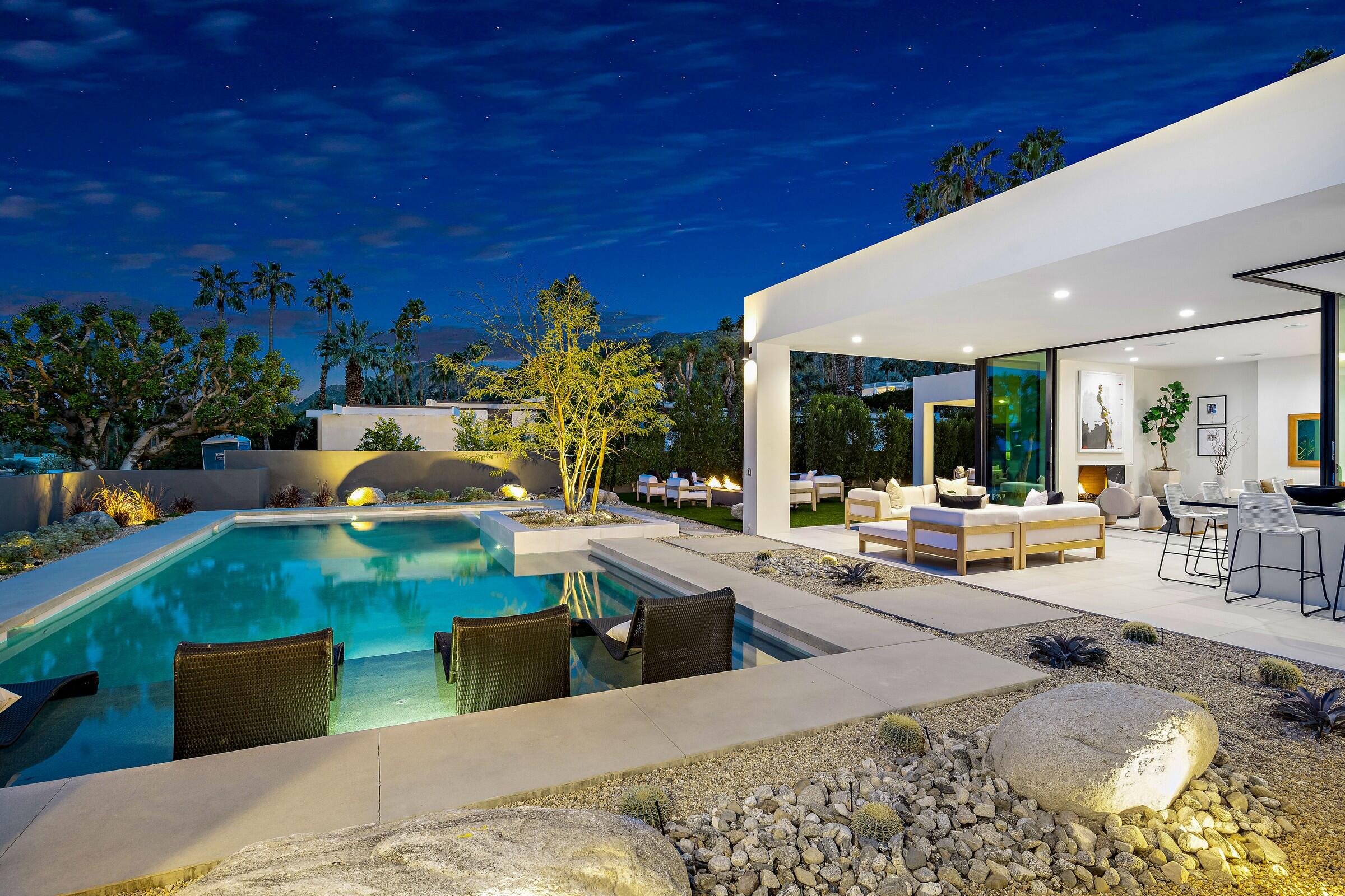 70345 Pecos Road Rancho Mirage, CA 92270 - Photo 62 of 72 a view of a backyard with plants and outdoor seating