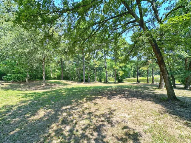 a view of swimming pool with a backyard and a slide