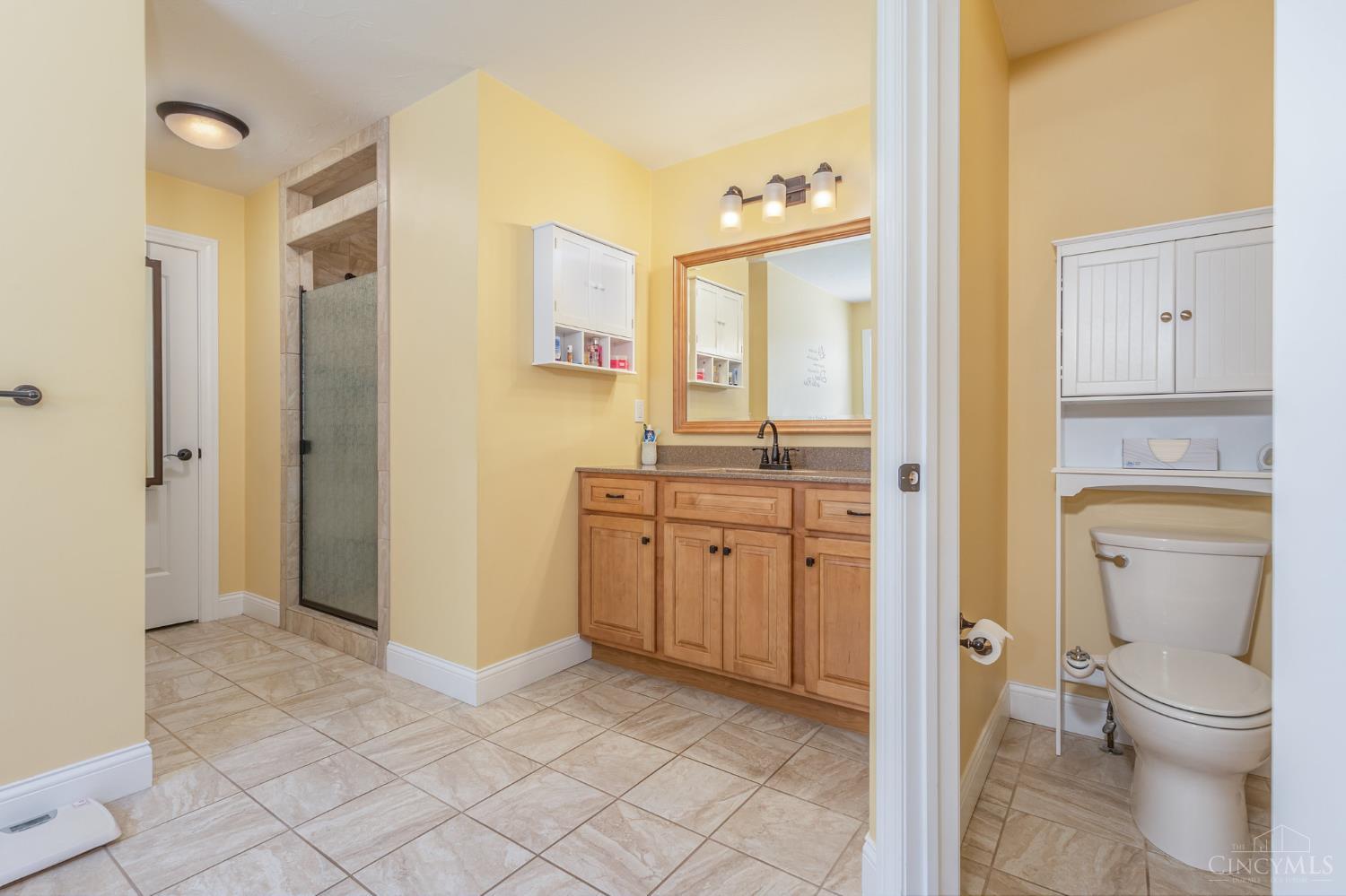 9454 North Dearborn Road Guilford, IN 47022 - Photo 22 of 42 separate his and hers vanities, separate shower and tub & the commode is privatized
