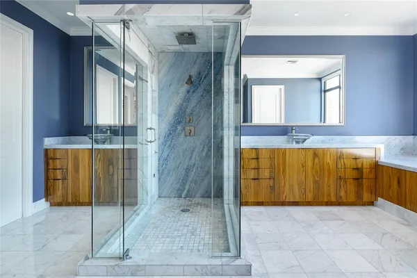 view of hall way with mirror