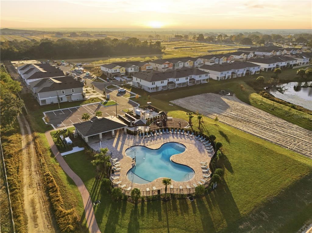 5848 Heaven Road Haines City, FL 33844 - Photo 35 of 35 an aerial view of residential houses with outdoor space