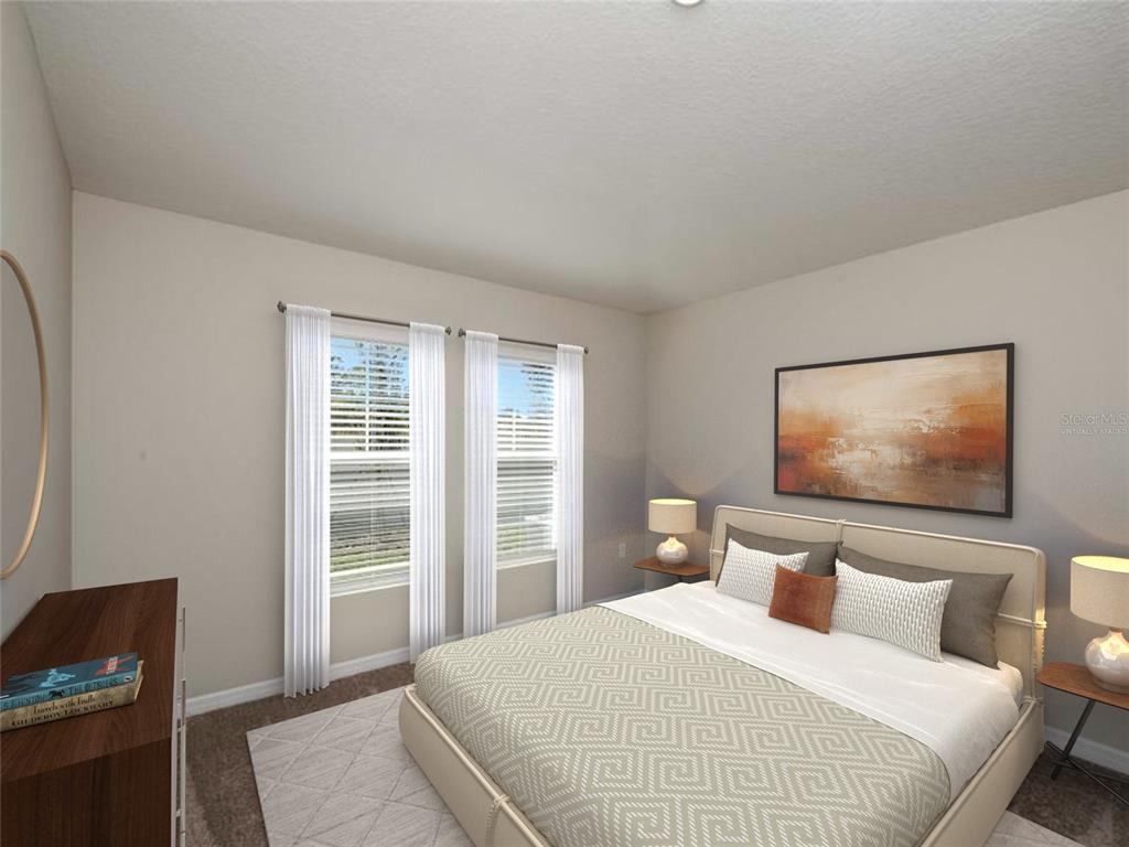 5848 Heaven Road Haines City, FL 33844 - Photo 4 of 35 a bedroom with a bed and wooden floor