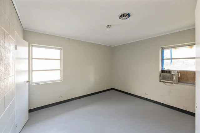 an empty room with a window