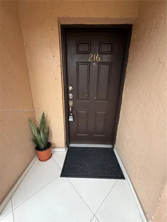 a view of front door