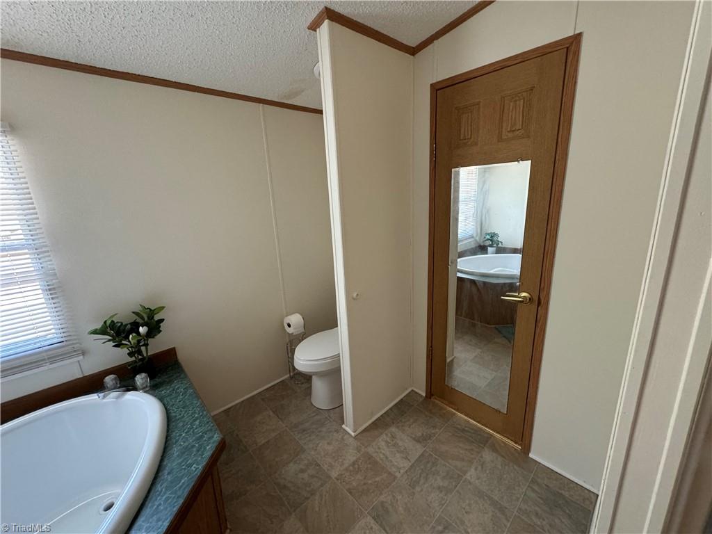 178 Waddell Street Ronda, NC 28670 - Photo 40 of 47 Deep soaker tub and door with mirror to huge walk in closet