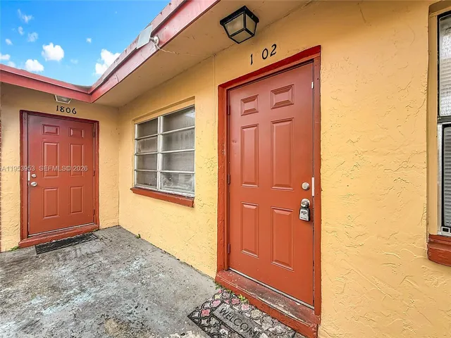 a view of an entryway door