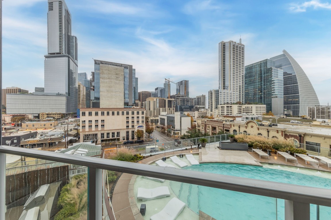501 West Avenue, Unit 705 Austin, TX 78701 - Photo 15 of 33 a view of swimming pool with outdoor seating and city view