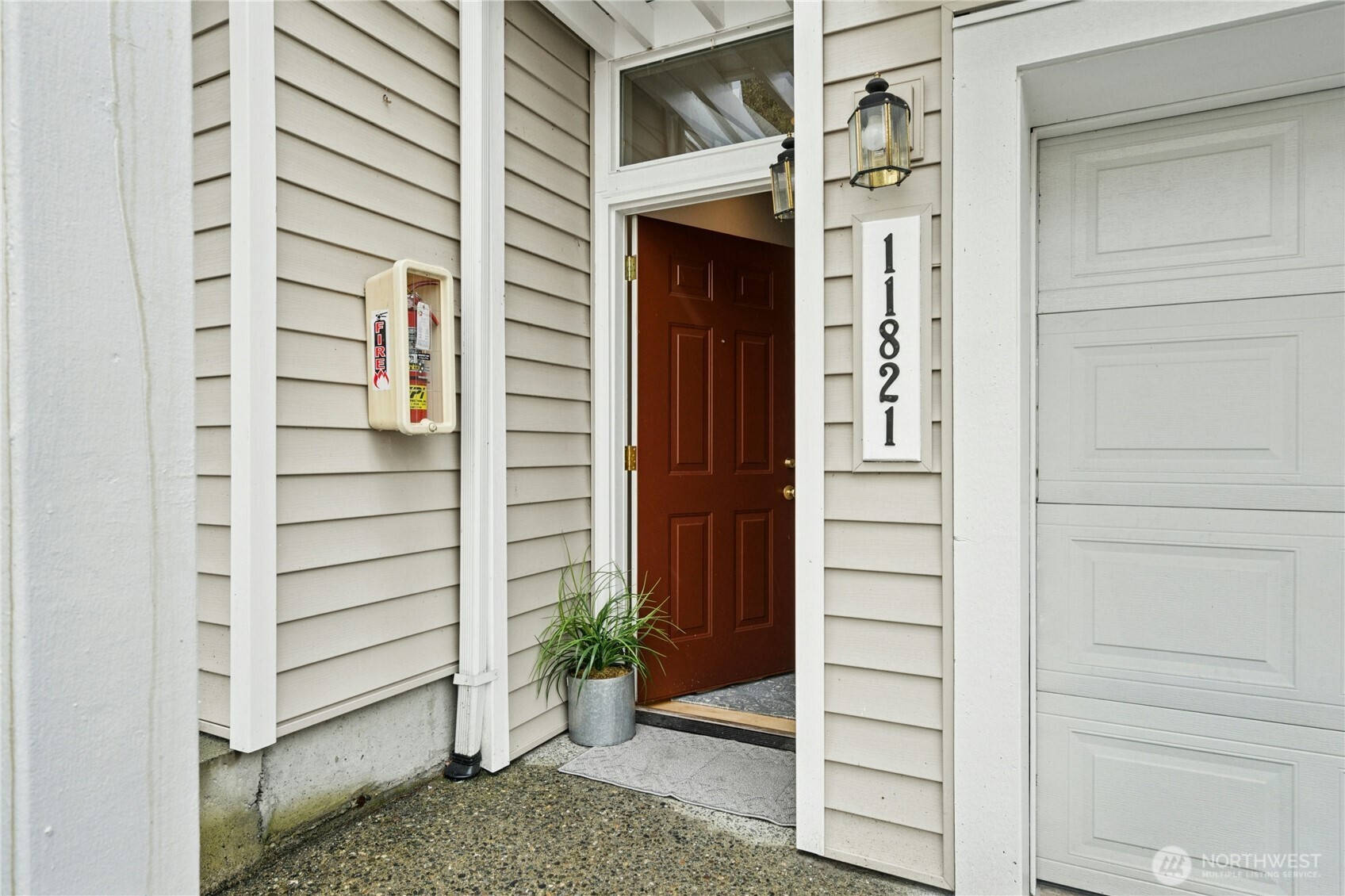 a view of front door of house