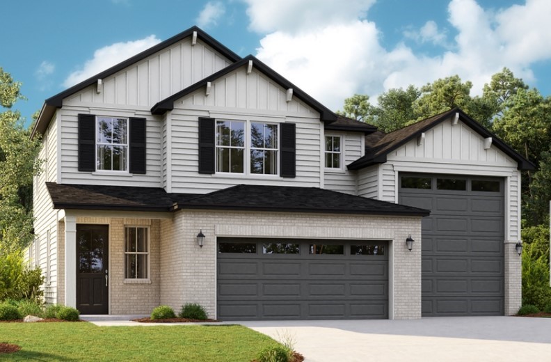 20707 Stelfox Street Manor, TX 78653 - Photo 1 of 1 a front view of a house with a yard and garage