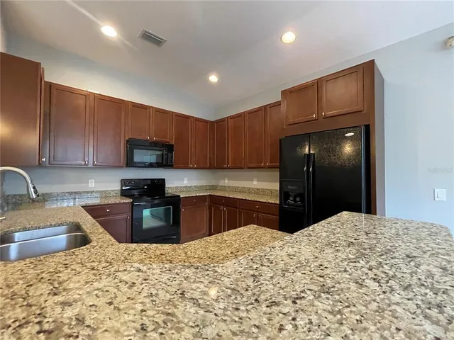 a view of a park with a small yard