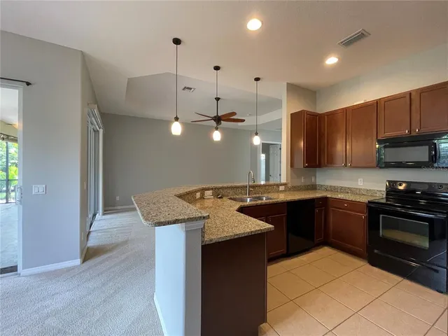 a view of a house with backyard and a tree