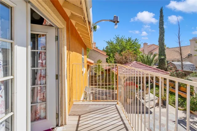 a view of a house with a balcony