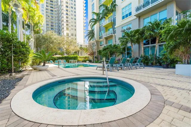 a view of swimming pool with a patio
