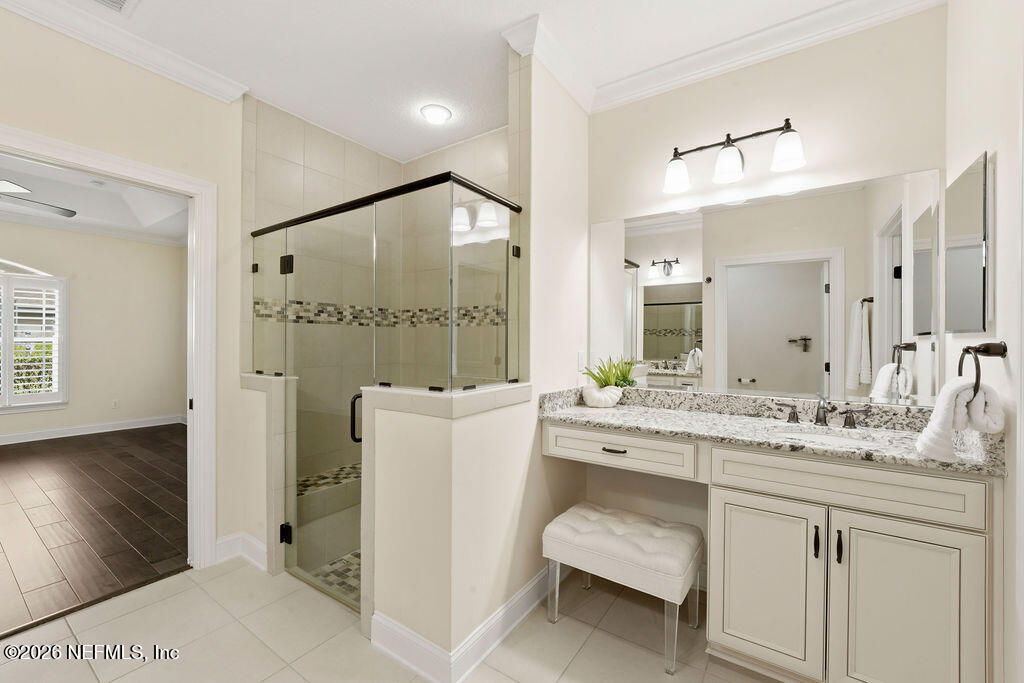 48 Ocale Court St. Augustine, FL 32084 - Photo 30 of 59 a bathroom with a sink and a mirror